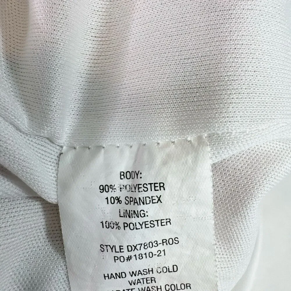 Liz & Sara Mini Dress Womens Medium Tan Floral Y2K Lined Smocked Crepe Milkmaid - Picture 5 of 9